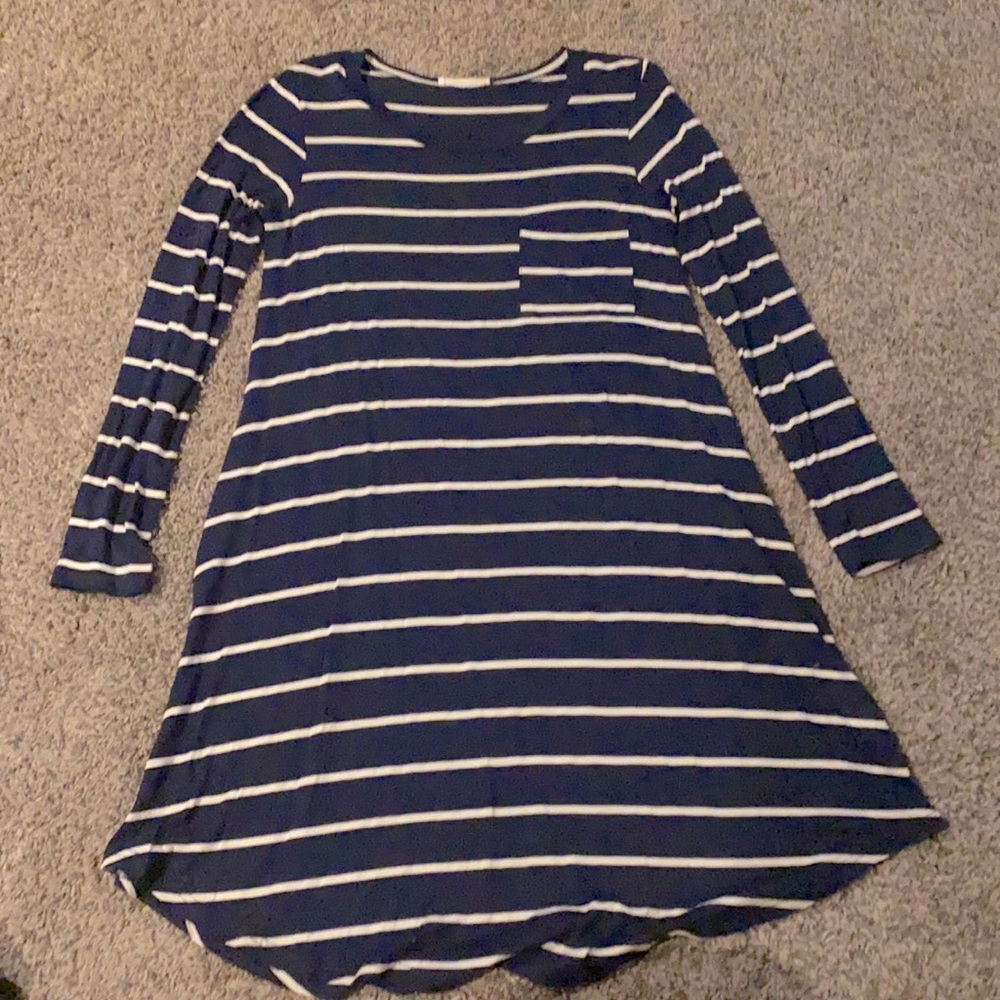 Navy stripe dress